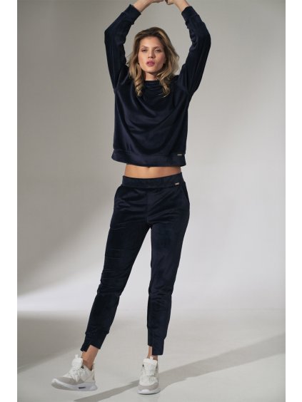 Sötétkék velúr nadrág