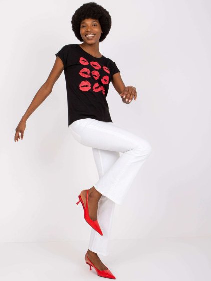 Fekete puszis póló Malvina