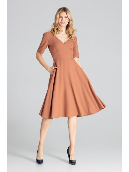 Elegáns ruha M673 Brown