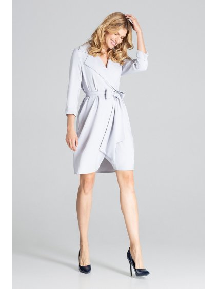 Basic ruha wrap nyakkivágással M680 Gray