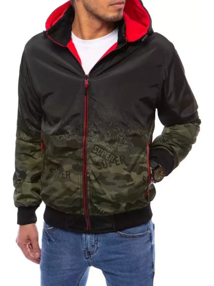 Fekete-piros férfi kétoldalas kabát