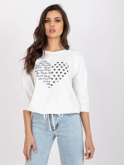 Krémszínű szivecskés póló Bindy