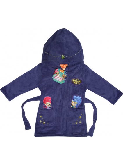 Shimmer és Shine kék fürdőköpeny  lányoknak