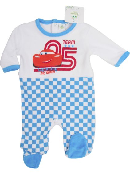 Verdák - fehér-kék overál alváshoz Villám McQeen