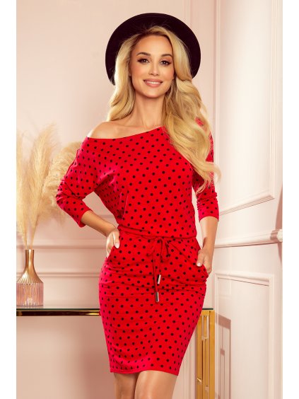 Piros pöttyös sportos ruha FEDERICA