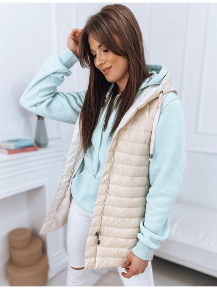 Krémszínű kétoldalas mintás mellény CRISTINA