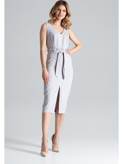 Szürke ruha masnival M633 Grey