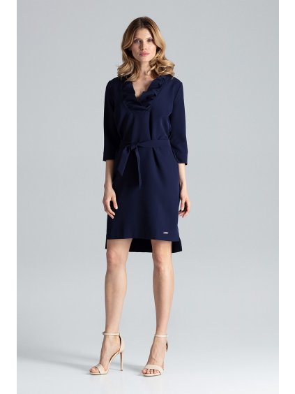 Kék ruha masnival M644 Navy