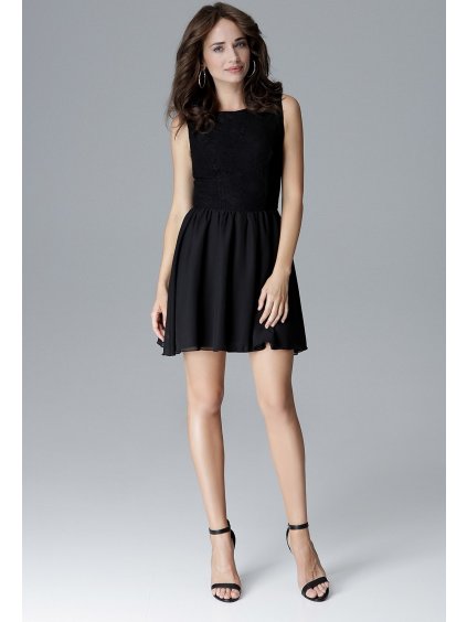 Fekete ujjatlan ruha