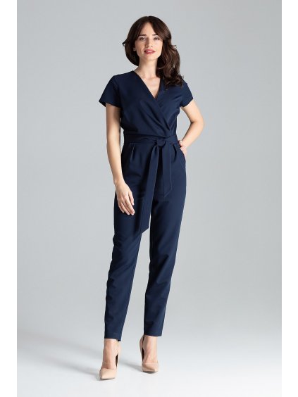 Sötétkék női overál