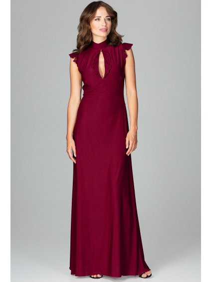 Hosszú ruha fodros ujjakkal