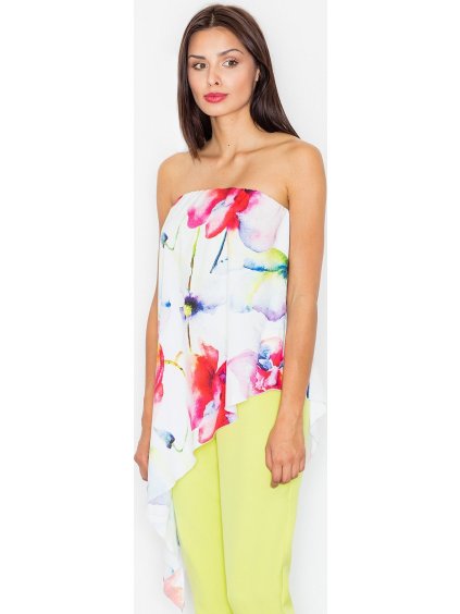 Kombinált overál virágos felsővel M500 Lime pattern 7