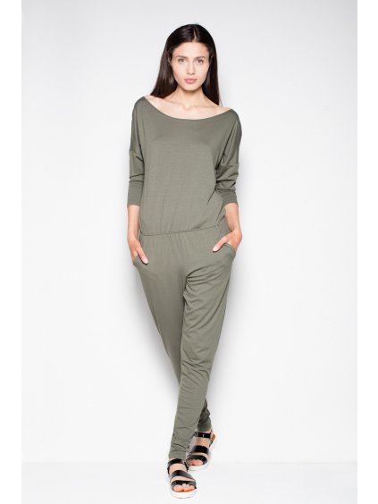 Hosszú olivazöld overál VT024 Olive green