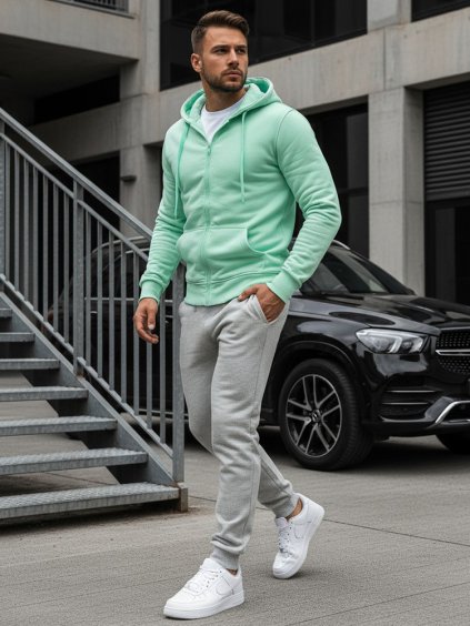 Menta basic cipzáros kapucnis pulcsi kenguru zsebbel