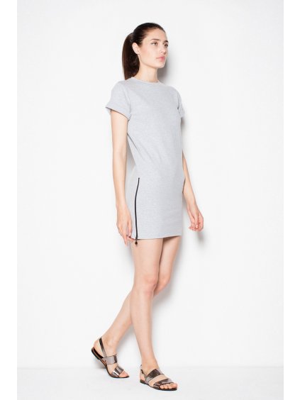 Szürke sportos ruha cipzárral VT070 Grey