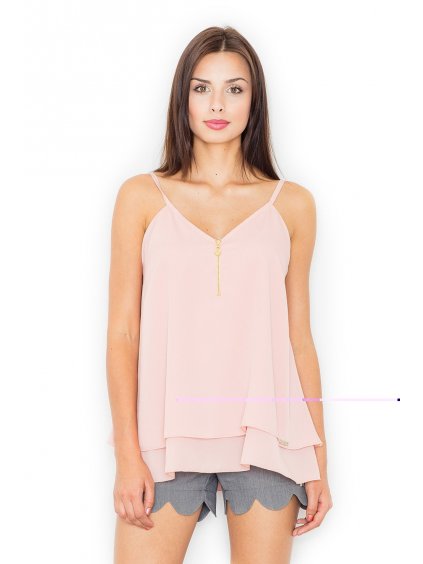 Rózsaszín ujjatlan blúz