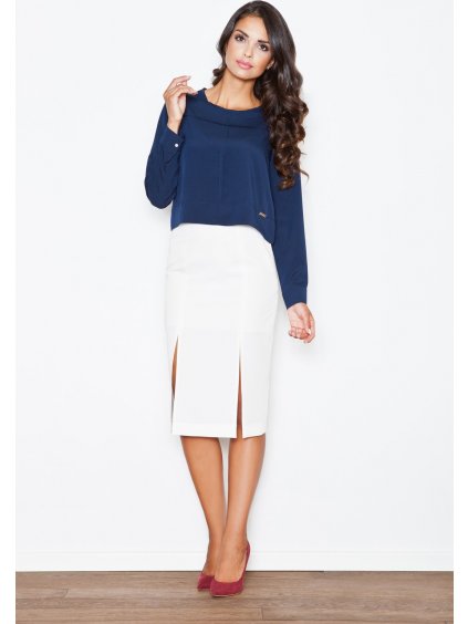 Elegáns női szoknya krémszínben