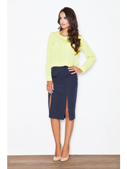 Női elegáns sötétkék szoknya