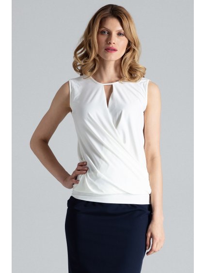 Női blúz krémszínben