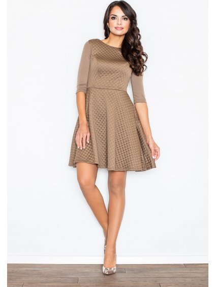 Bézs struktúrált ruha