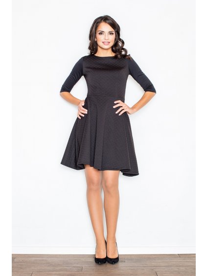 Fekete strukturált ruha