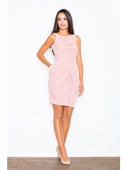 Rózsaszín ceruzaruha térd feletti