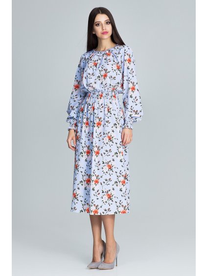 Hosszú bő ruha mintával