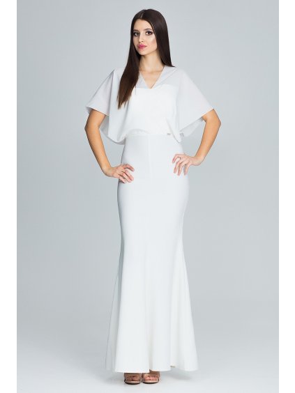 Elegáns ecru hosszú ruha