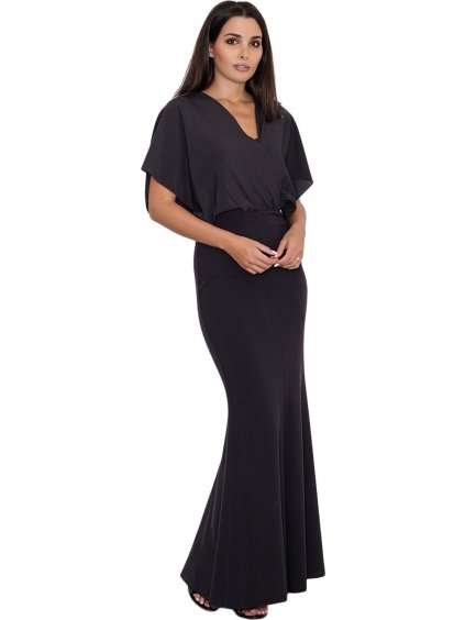 Elegáns fekete hosszú ruha