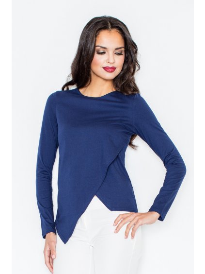 Sötétkék aszimmetrikus blúz