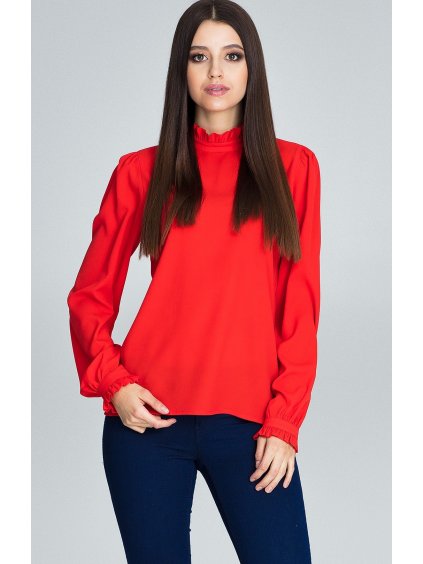Sima piros blúz