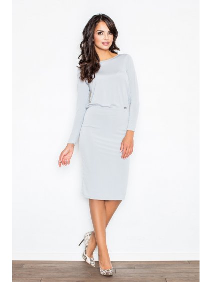 Szürke ruha nyitott háttal