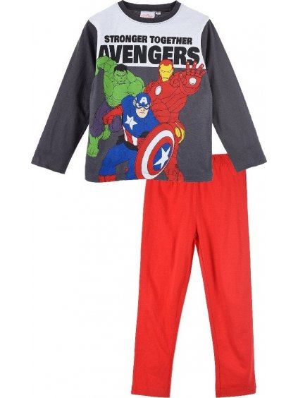 Szürke-piros fiú pizsama Avengers Marvel