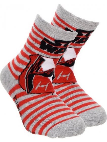 Szürkés-piros Star Wars csúszásgátló zokni