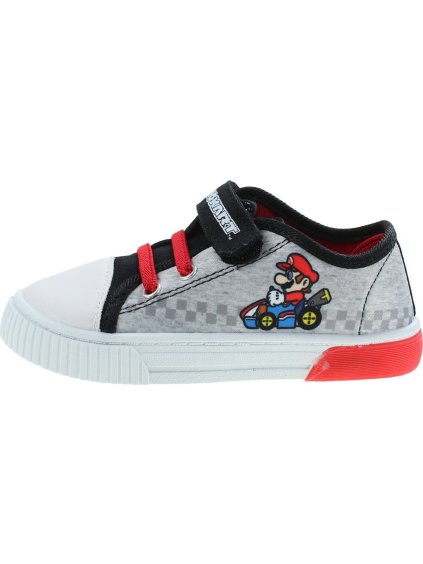 Szürkés-fekete villogó Mariokart tornacipő