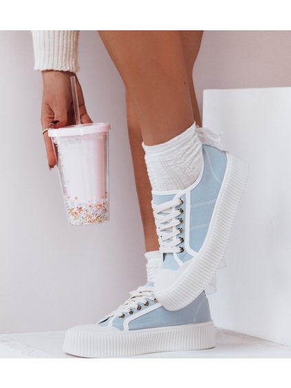 Világoskék vászon tornacipő ELIDA