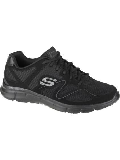 Fekete férfi tornacipő SKECHERS Satisfaction