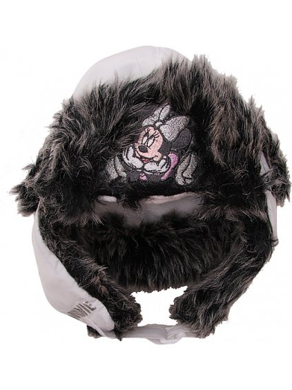 Disney Minnie Szürke-fekete téli sapka szőrmével