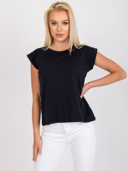 Sötétkék női rövid ujjú póló