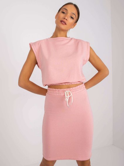 Világos rózsaszín szoknya és felső szett Ursula