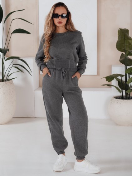 Sötétszürke KEILI tréningruha szett bokacipzárral