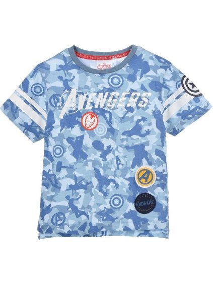 Kék fiú póló Avengers Marvel mintával