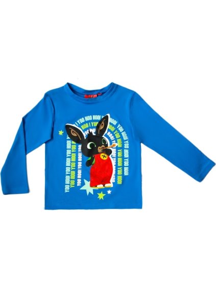 Kék fiú póló hosszú ujjakkal Bing