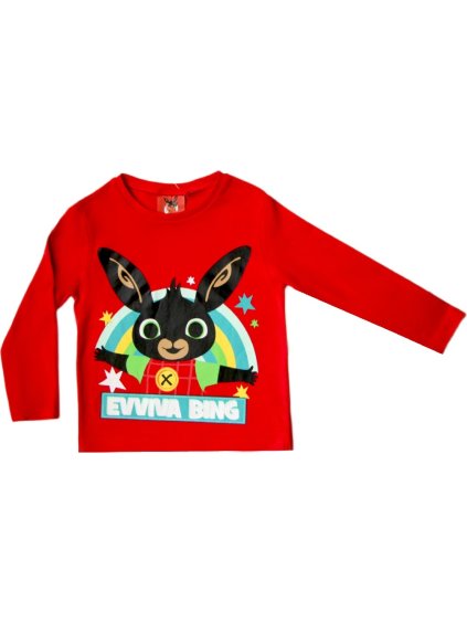 Piros fiú póló hosszú ujjakkal Bing
