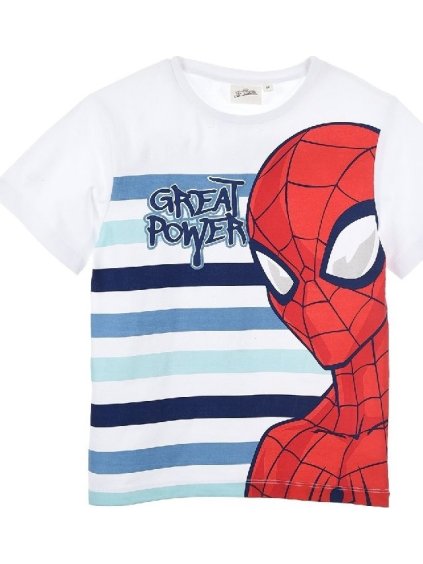 Fehér fiú póló Spider-Man mintával