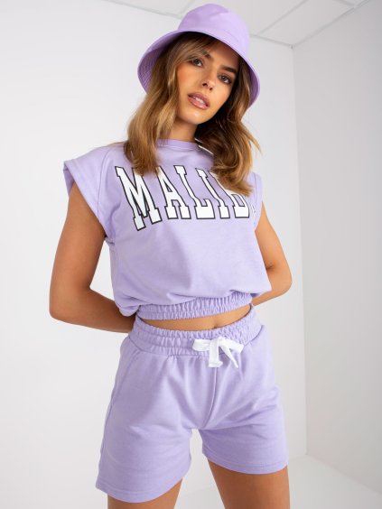 Lila rövidnadrág és póló szett MALIBU