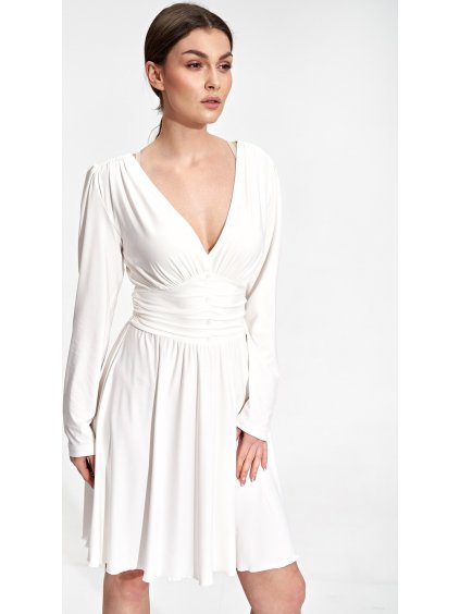 Krémszínű retro stílusú ruha