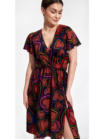 Színes szívmintás ruha