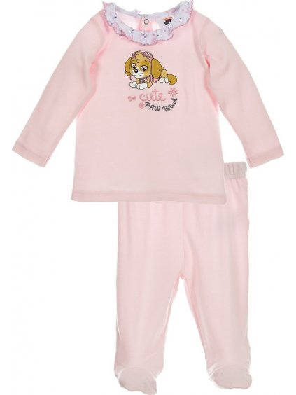 Világos rózsaszín lány póló és nadrág szett