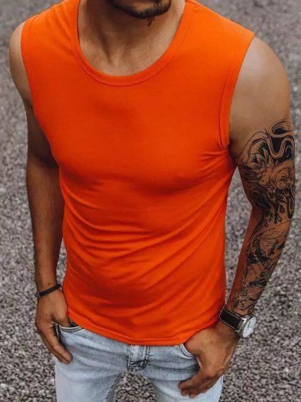 Narancssárga basic tank top (Méret M)